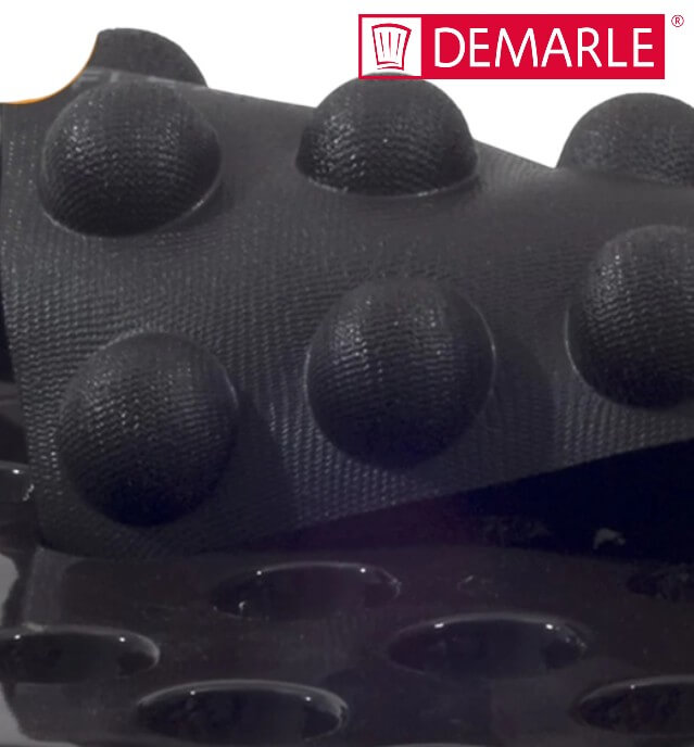 พิมพ์อบขนมเฟล็กซิแพนซิลิโคนครึ่งทรงกลม DEMARLE BW0657 ขนาด 60X40 ซม. สีดำ